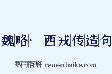 魏略·西戎传造句是什么意思的图片